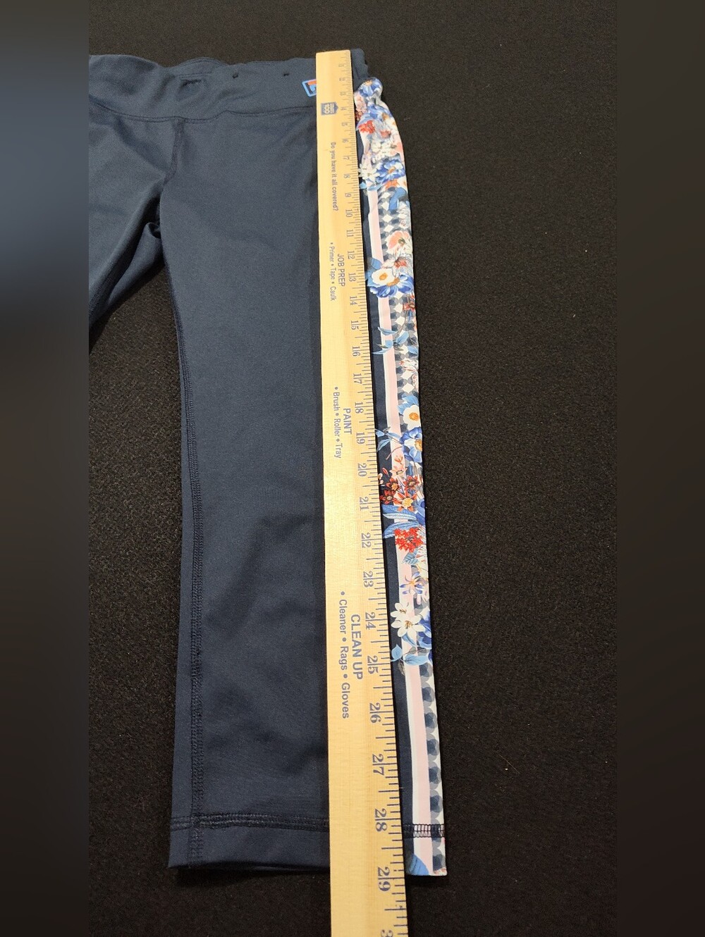 Fila Sport Floral Activewear Yoga Stretch Pants Women's Size Small, Navy Blue - Picture 10 of 11
